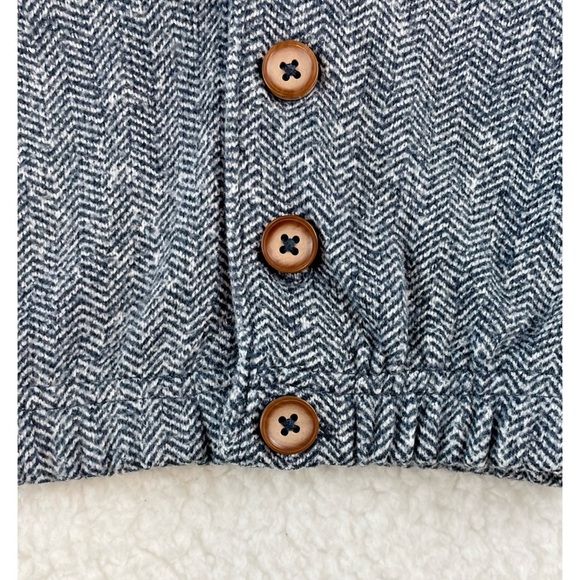 CARTER’S • Black/White Herringbone Collared Cardigan - Picture 5 of 13